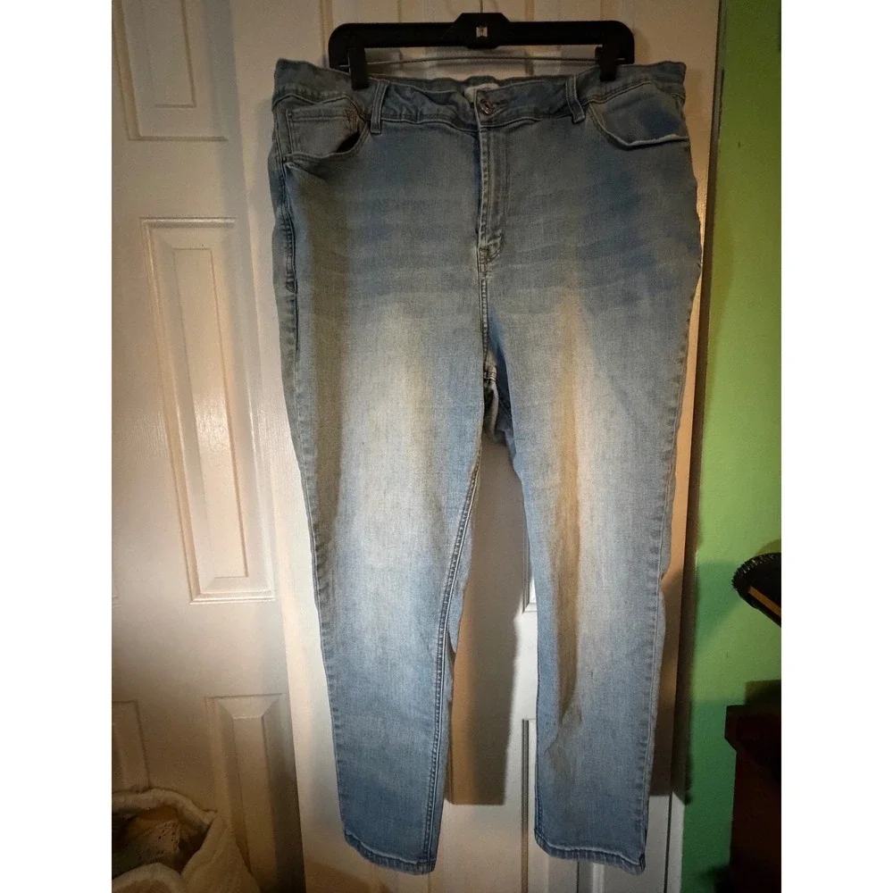 Kensie Jeans‎ Effortless Ankle Women 22W Light Blue Mid Rise Stretch